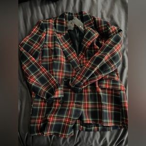 Women's plaid blazer